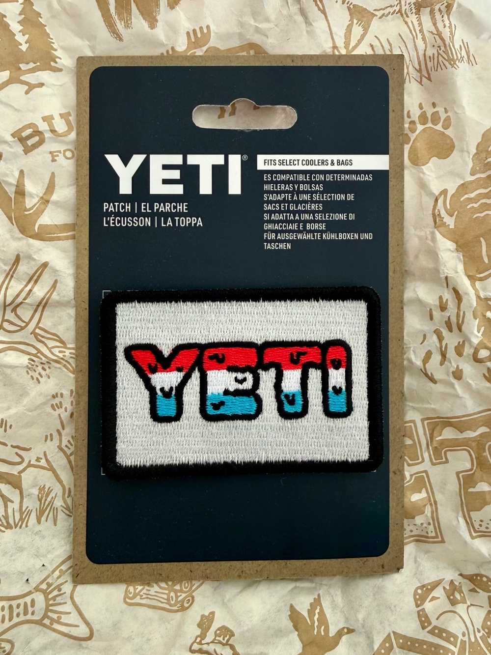 YETI Ice Cold Patch Collectors Patch Red White Blue Limited Edition NWT